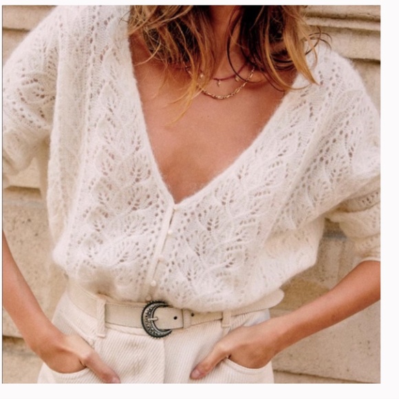 Sezane Cream Women's Sweater - Picture 8 of 8